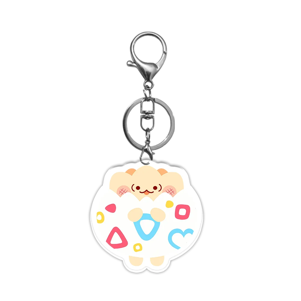 Cute Acrylic Keychain – Clefairy, Togepi & Wooper Q-Version | DIY Custom Cartoon Bag Charm Gift