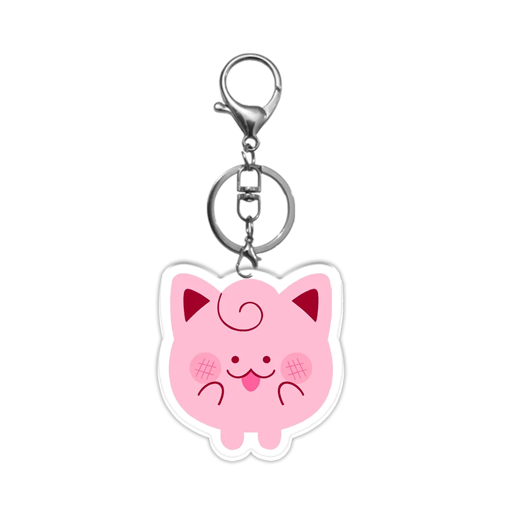 Cute Acrylic Keychain – Clefairy, Togepi & Wooper Q-Version | DIY Custom Cartoon Bag Charm Gift