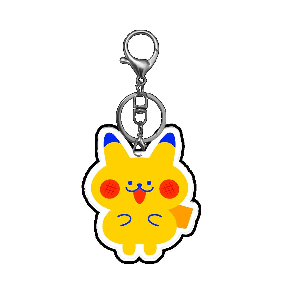 Cute Acrylic Keychain – Clefairy, Togepi & Wooper Q-Version | DIY Custom Cartoon Bag Charm Gift